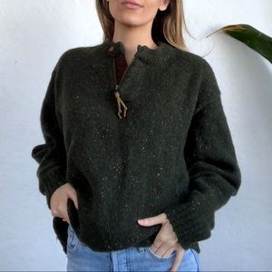 Beautiful Wool Rainbow Flecked Quarter Zip